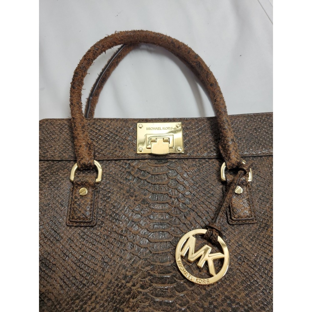 Michael Kors Bag Astrid Python Embossed Leather B… - image 13